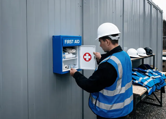Construction site first aid kit